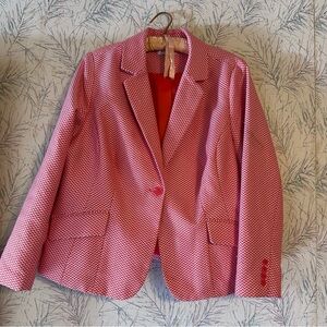 Liz Claiborne orange and white blazer size 2X